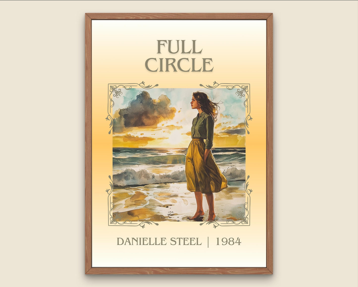 Full Circle by Danielle Steel High Quality Poster Print. Free Delivery Wall Art-Author&Blurb Book Minimalist Home Gift Cover Decor Library