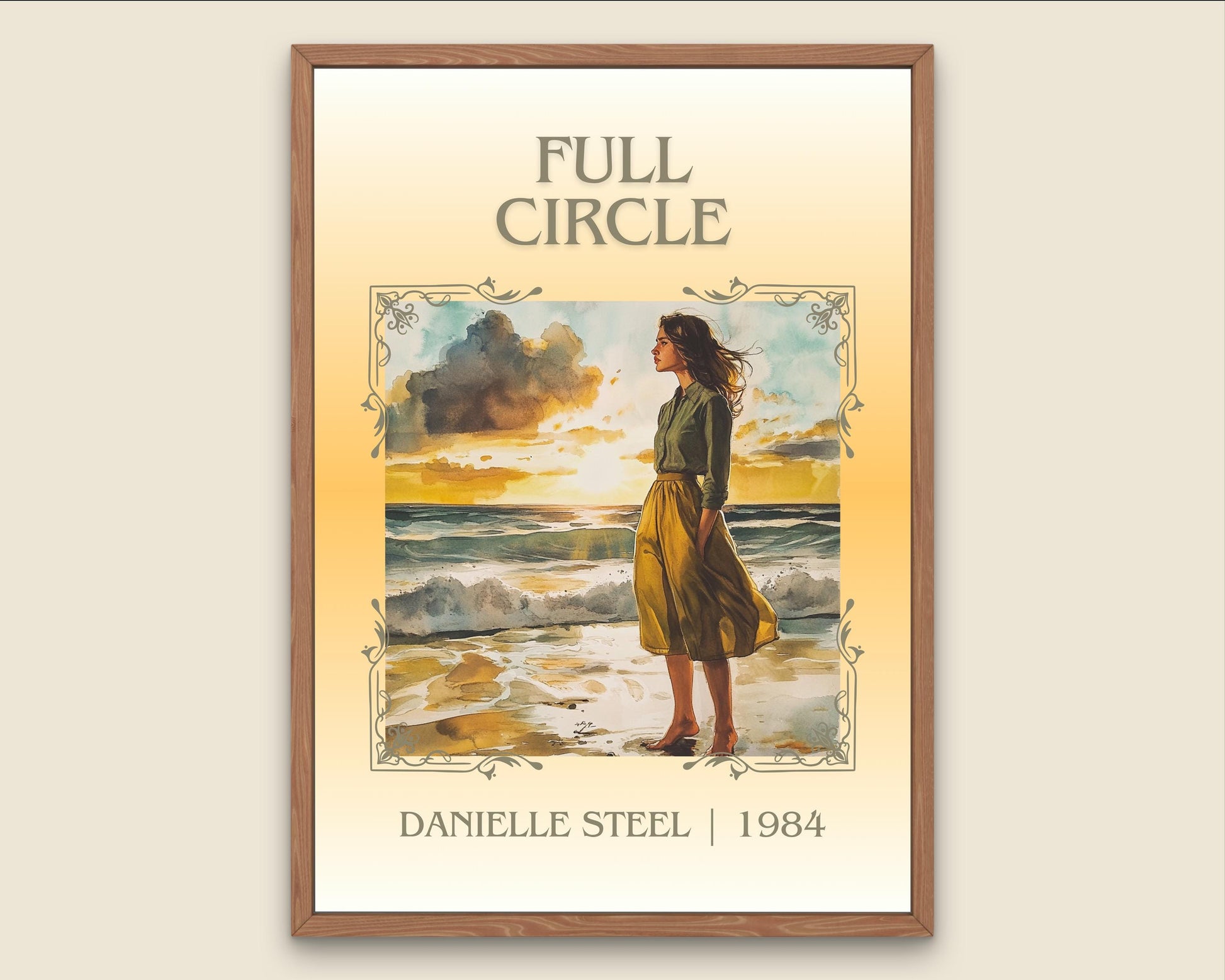 Full Circle by Danielle Steel High Quality Poster Print. Free Delivery Wall Art-Author&Blurb Book Minimalist Home Gift Cover Decor Library
