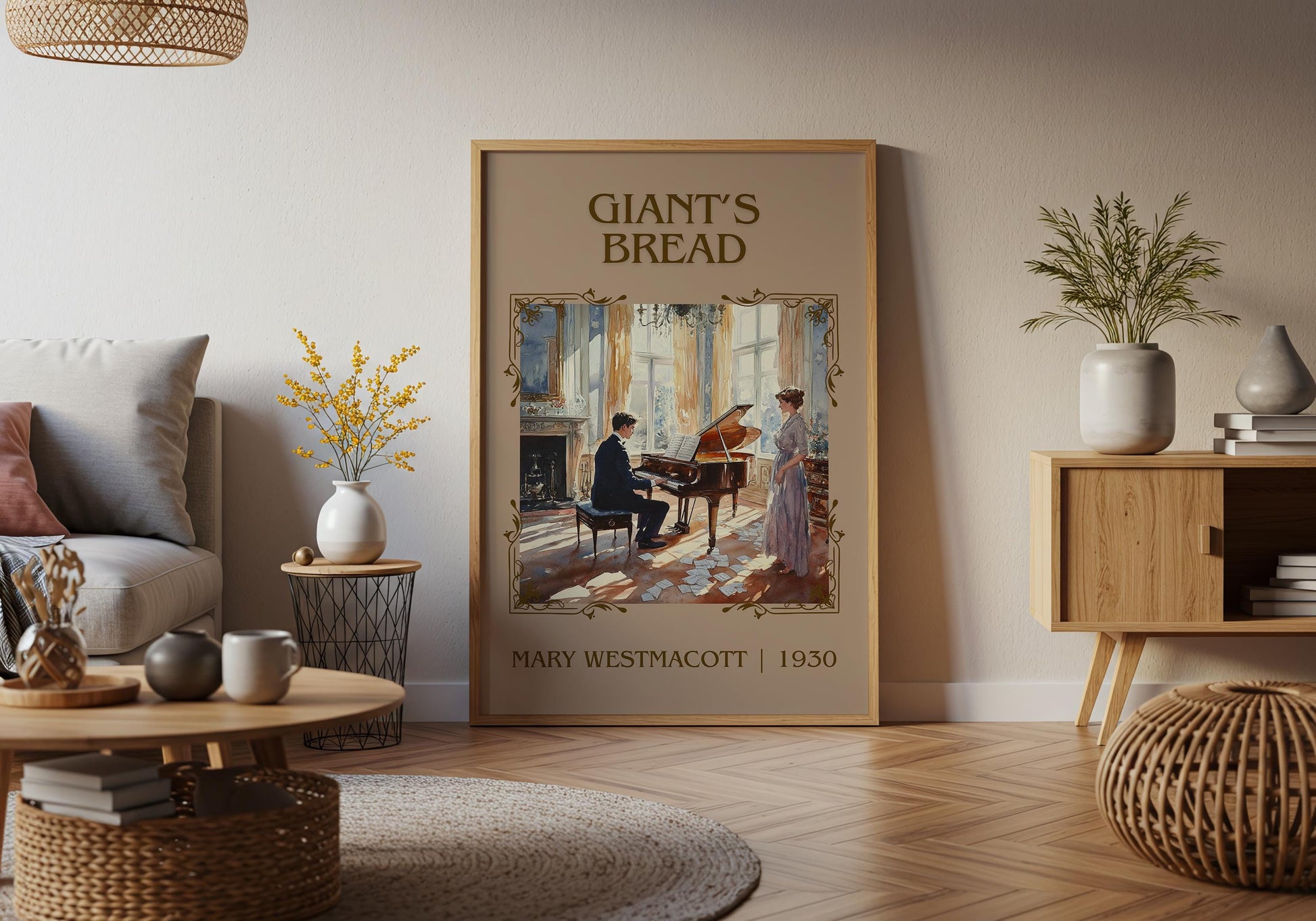 Giant's Bread by Mary Westmacott High Quality Poster Print. Free Delivery Wall Art-Author&Blurb Book Minimalist Home Gift Cover