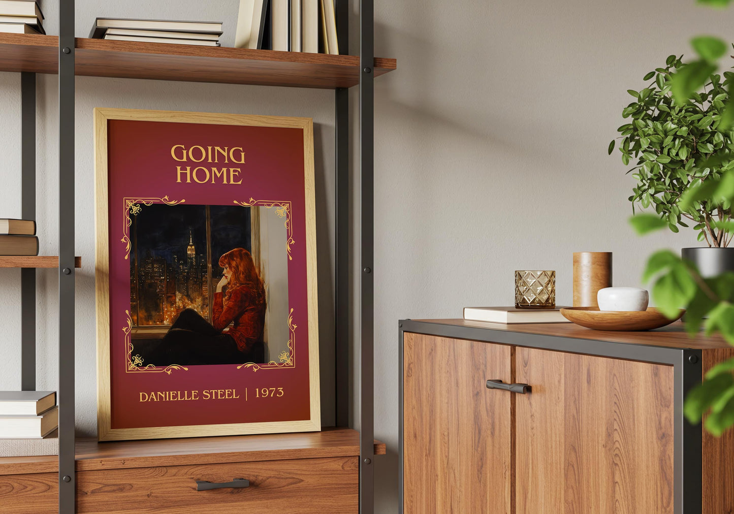 Going Home by Danielle Steel High Quality Poster Print. Free Delivery Wall Art-Author&Blurb Book Minimalist Home Gift Cover Decor Library