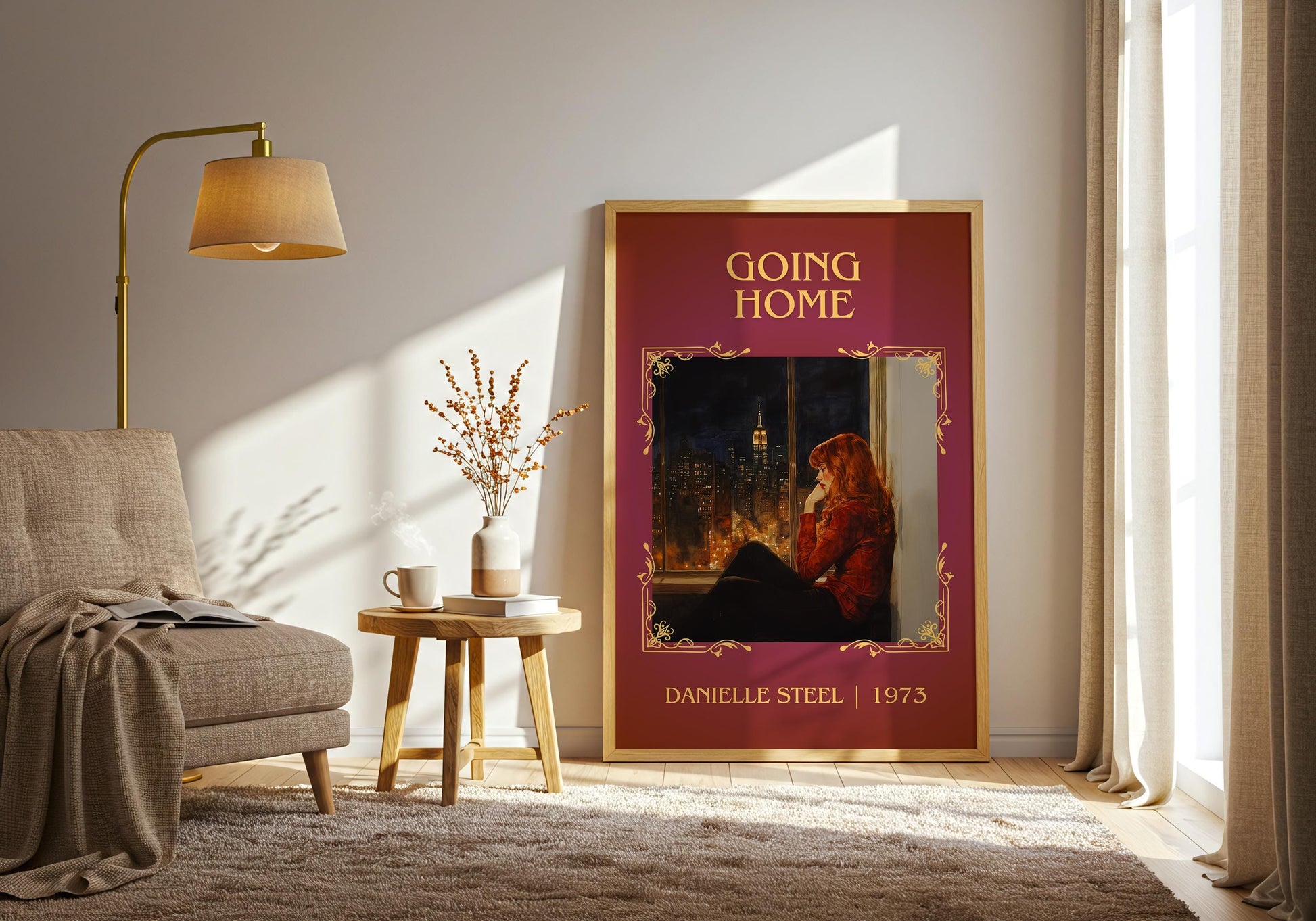 Going Home by Danielle Steel High Quality Poster Print. Free Delivery Wall Art-Author&Blurb Book Minimalist Home Gift Cover Decor Library