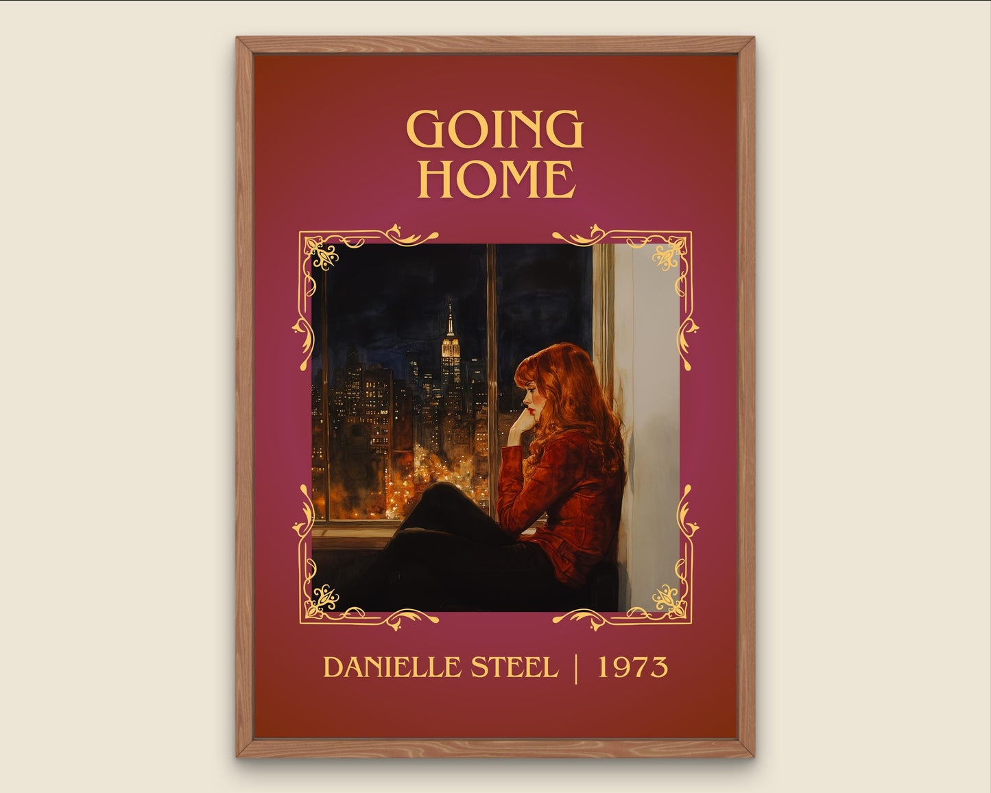 Going Home by Danielle Steel High Quality Poster Print. Free Delivery Wall Art-Author&Blurb Book Minimalist Home Gift Cover Decor Library