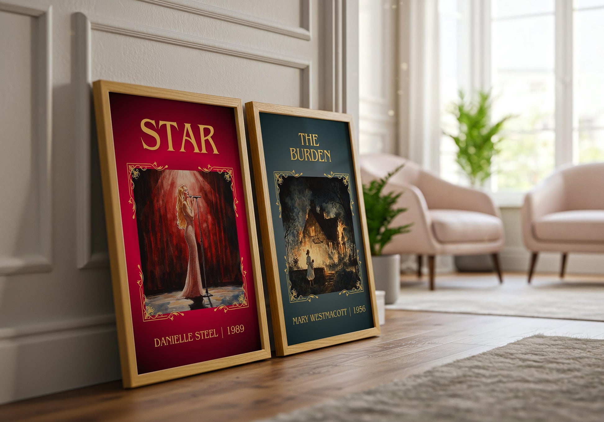 Star by Danielle Steel High Quality Poster Print. Free Delivery Wall Art-Author&Blurb Book Minimalist Home Gift Cover Library Nook