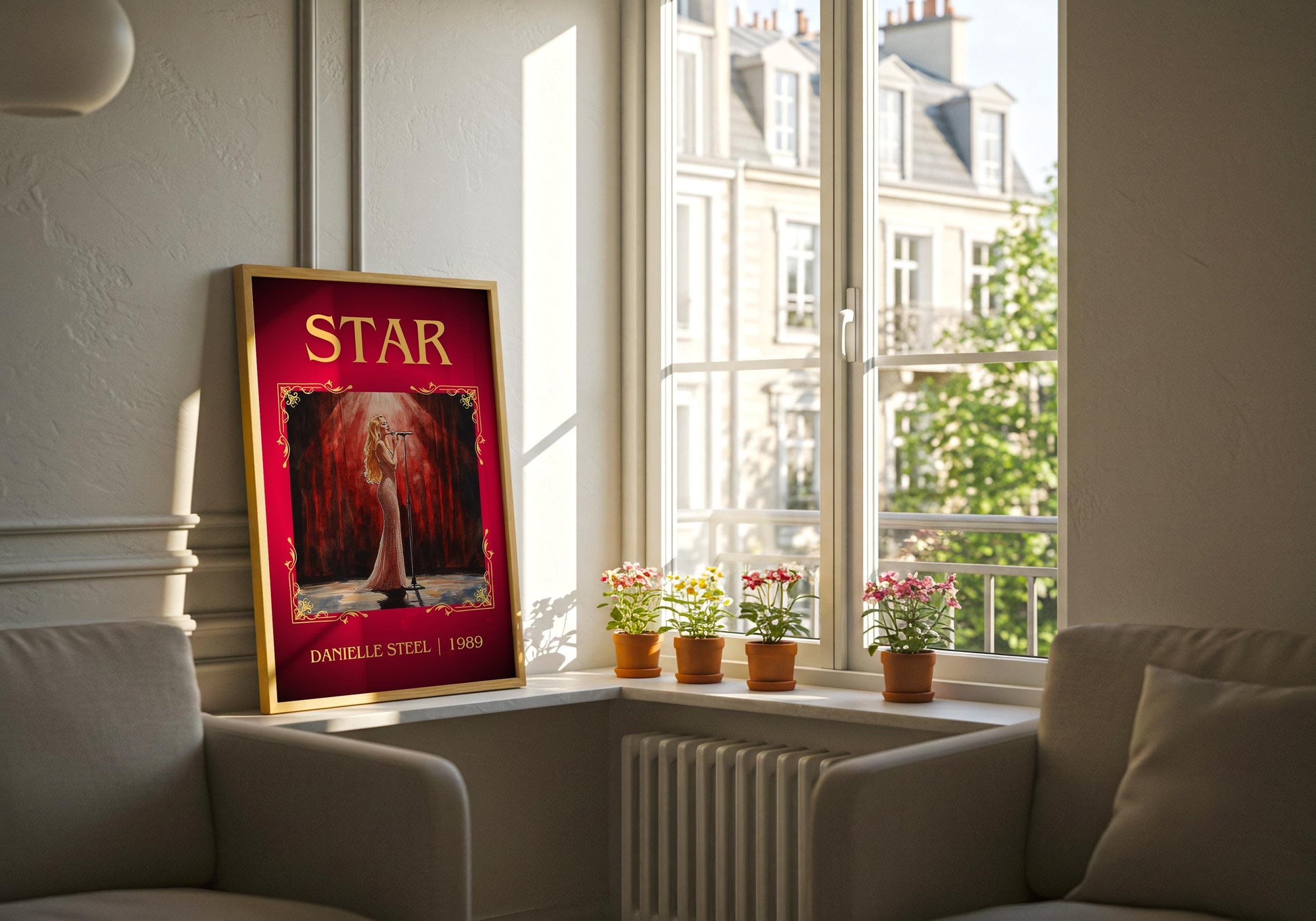 Star by Danielle Steel High Quality Poster Print. Free Delivery Wall Art-Author&Blurb Book Minimalist Home Gift Cover Library Nook