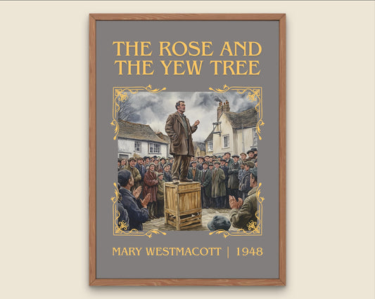 The Rose And The Yew Tree by Mary Westmacott High Quality Poster Print. Free Delivery Wall Art-Author&Blurb Book Minimalist Home Gift Cover