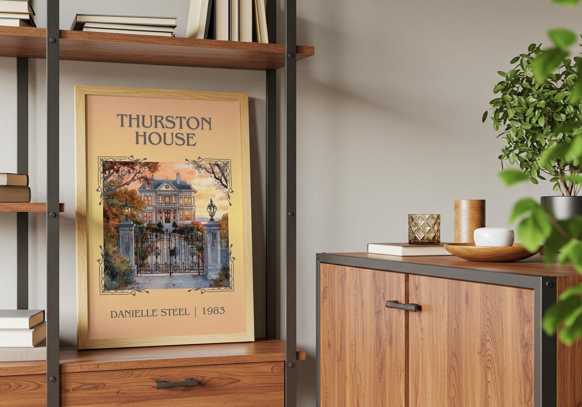 Thurston House by Danielle Steel High Quality Poster Print. Free Delivery Wall Art-Author&Blurb Book Minimalist Home Gift Cover