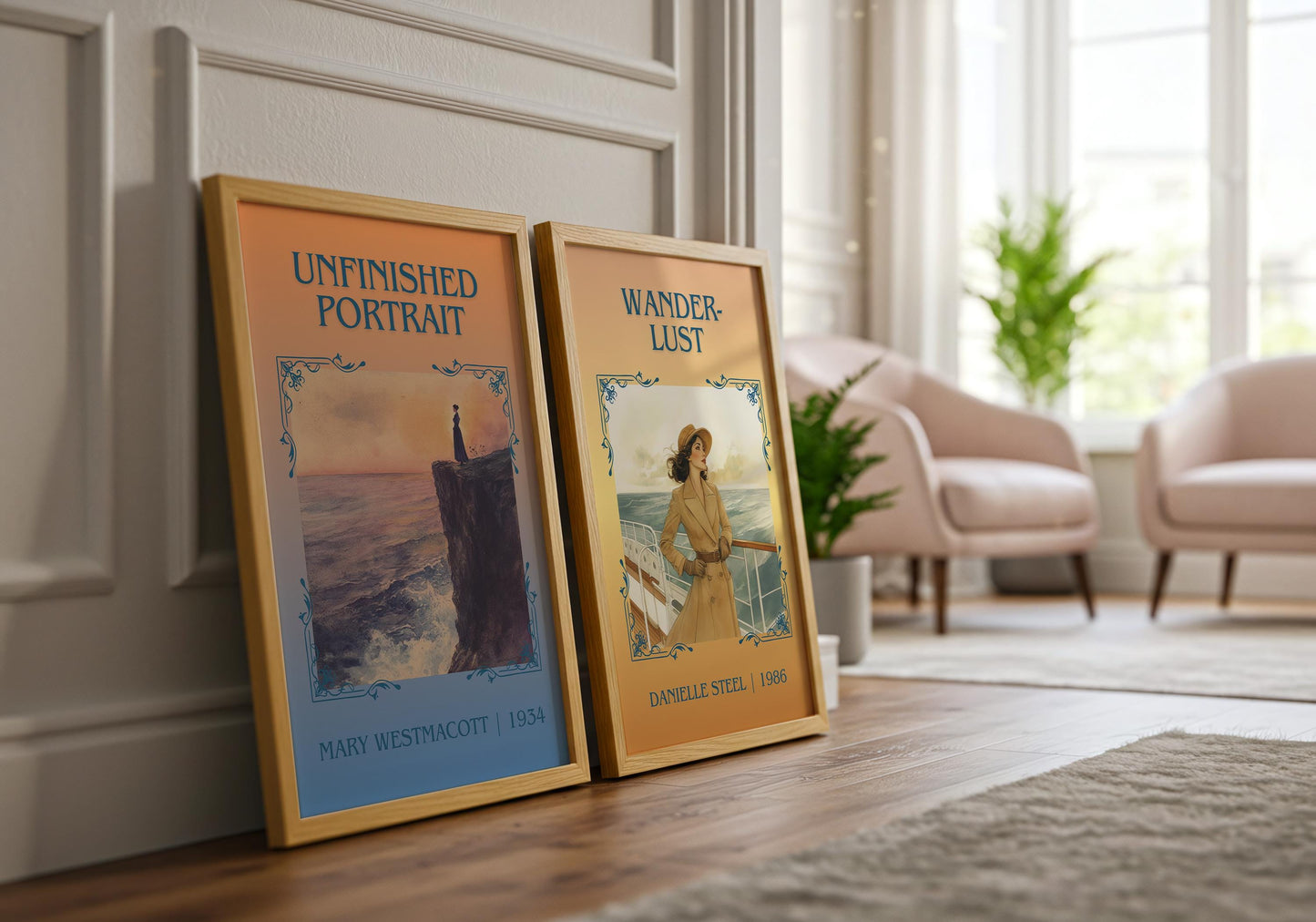 Wanderlust by Danielle Steel High Quality Poster Print. Free Delivery Wall Art-Author&Blurb Book Minimalist Home Gift Cover