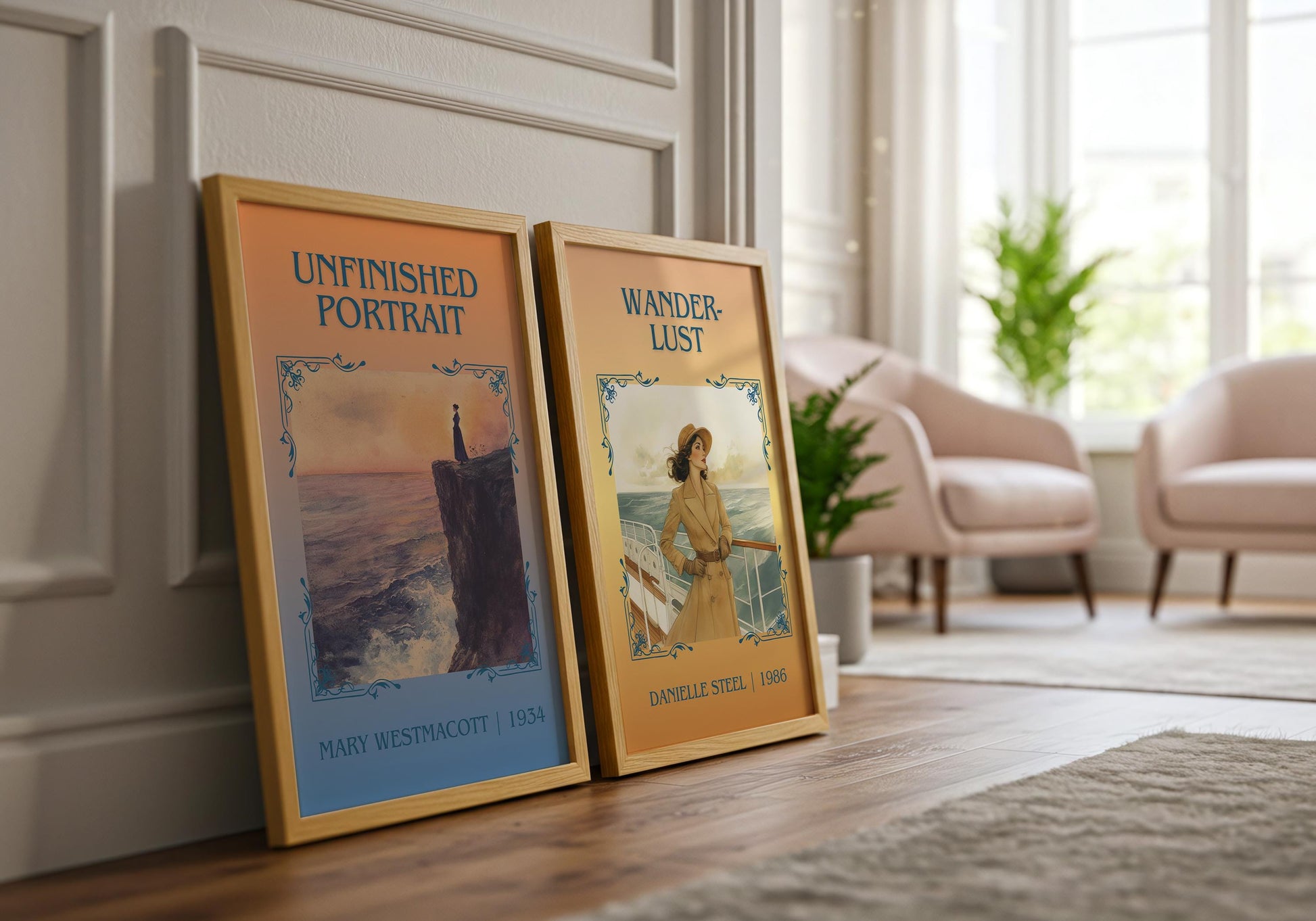 Wanderlust by Danielle Steel High Quality Poster Print. Free Delivery Wall Art-Author&Blurb Book Minimalist Home Gift Cover