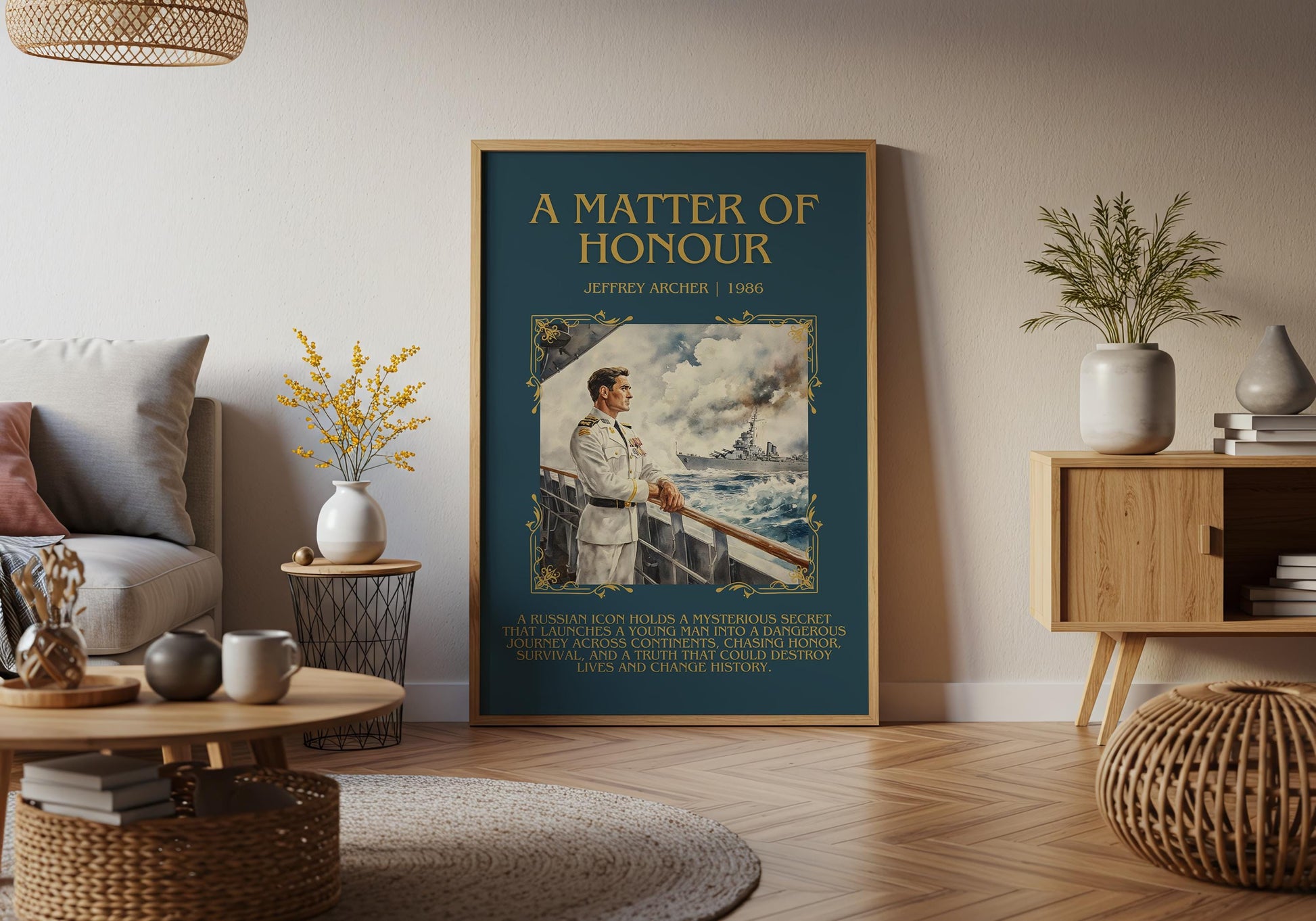 A Matter Of Honour by Jeffrey Archer Descriptive, High Quality Poster Print.Free Delivery Wall Art.Author&Blurb Book Artwork.Decor Gift