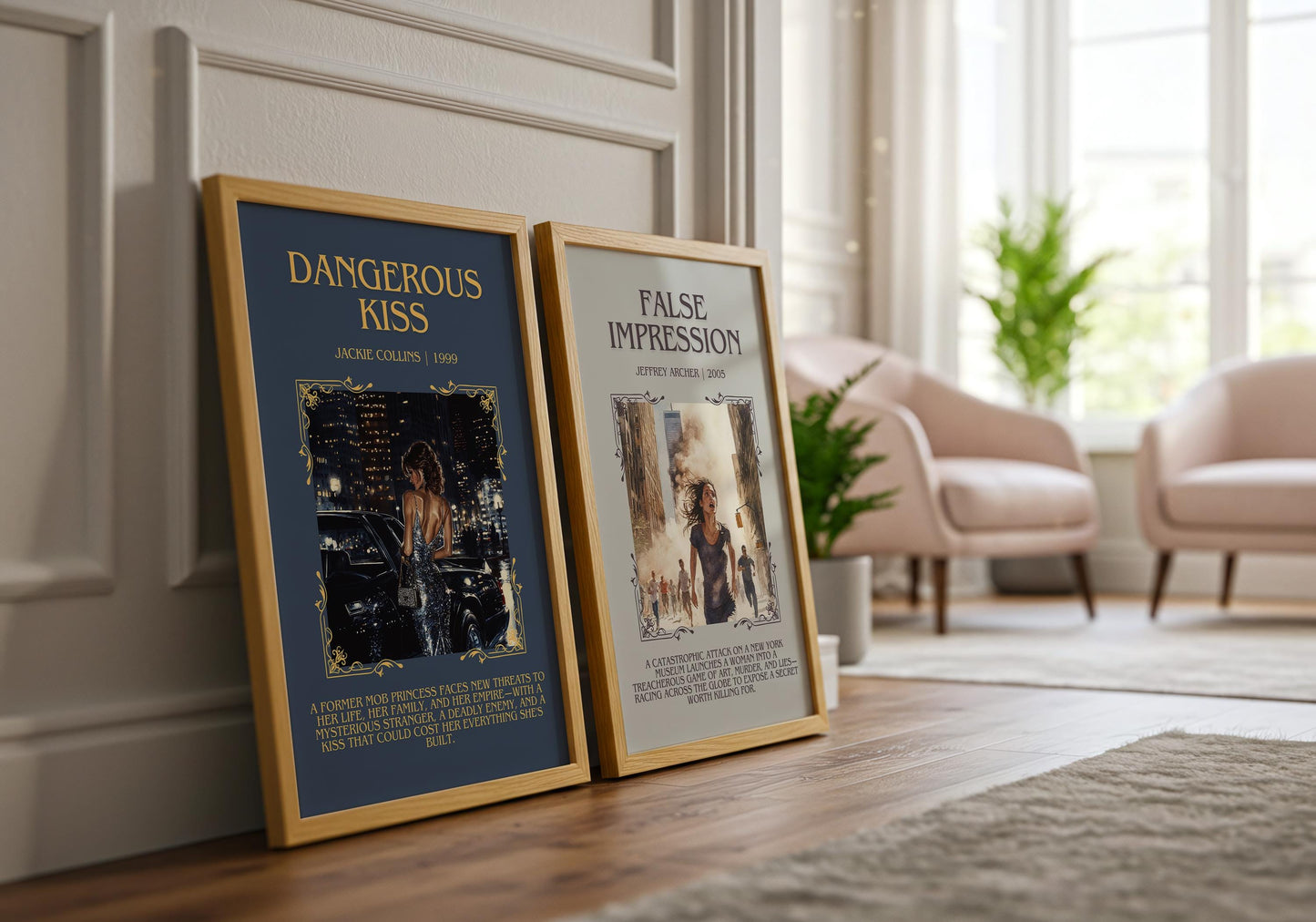 False Impression by Jeffrey Archer Descriptive, High Quality Poster Print.Free Delivery Wall Art.Author&Blurb Book Artwork. Home Decor Gift