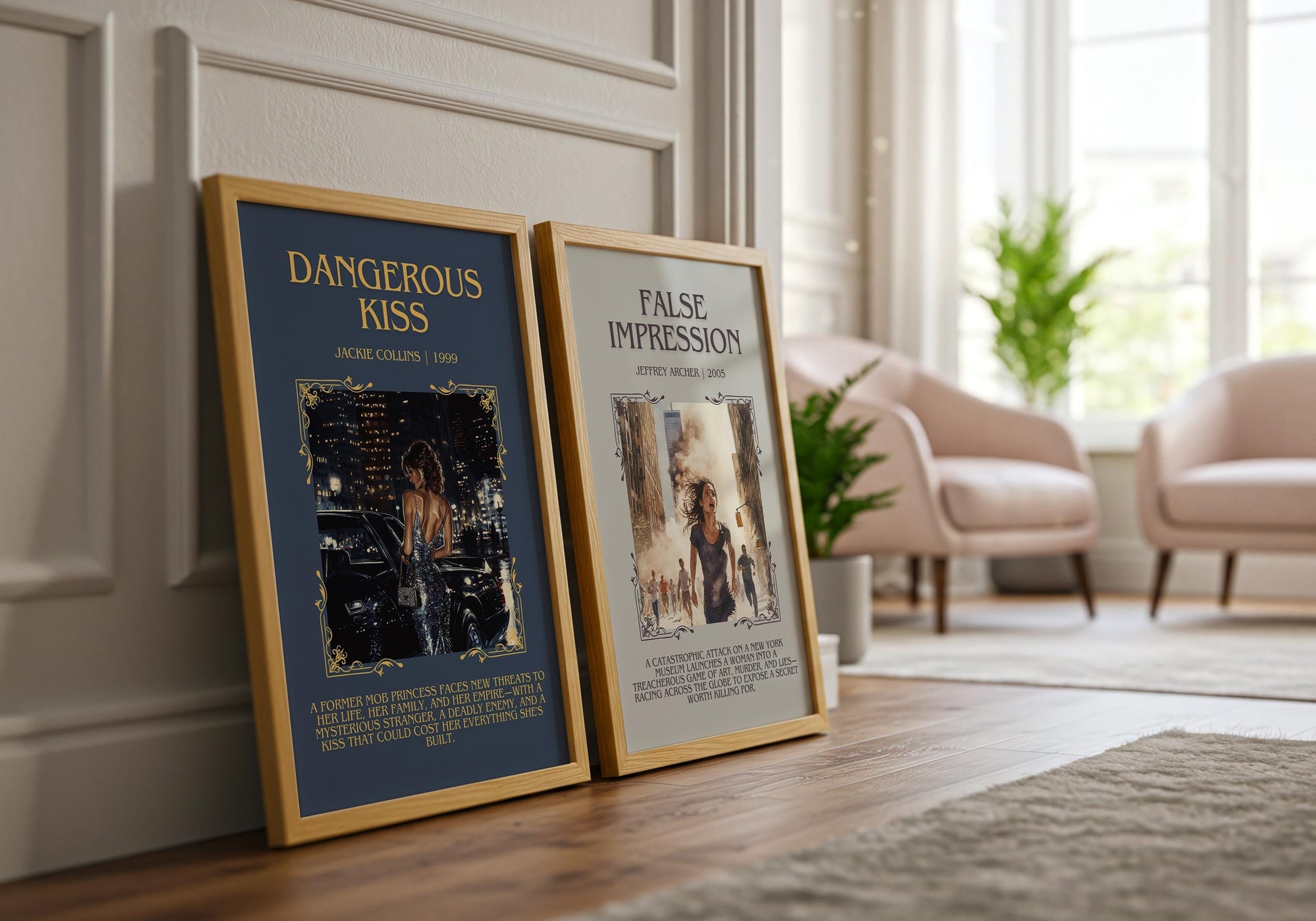 False Impression by Jeffrey Archer Descriptive, High Quality Poster Print.Free Delivery Wall Art.Author&Blurb Book Artwork. Home Decor Gift