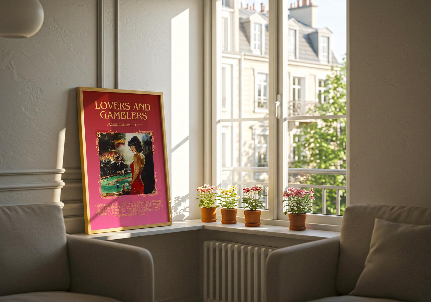 Lovers and Gamblers by Jackie Collins Descriptive, High Quality Poster Print.Free Delivery Wall Art.Author&Blurb Book Artwork. Home Decor