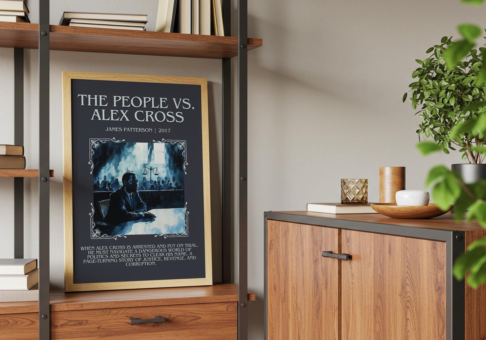 The People vs Alex Cross by James Patterson Descriptive, High Quality Poster Print Free Delivery Wall Art. Author&Blurb Book Artwork. Gift