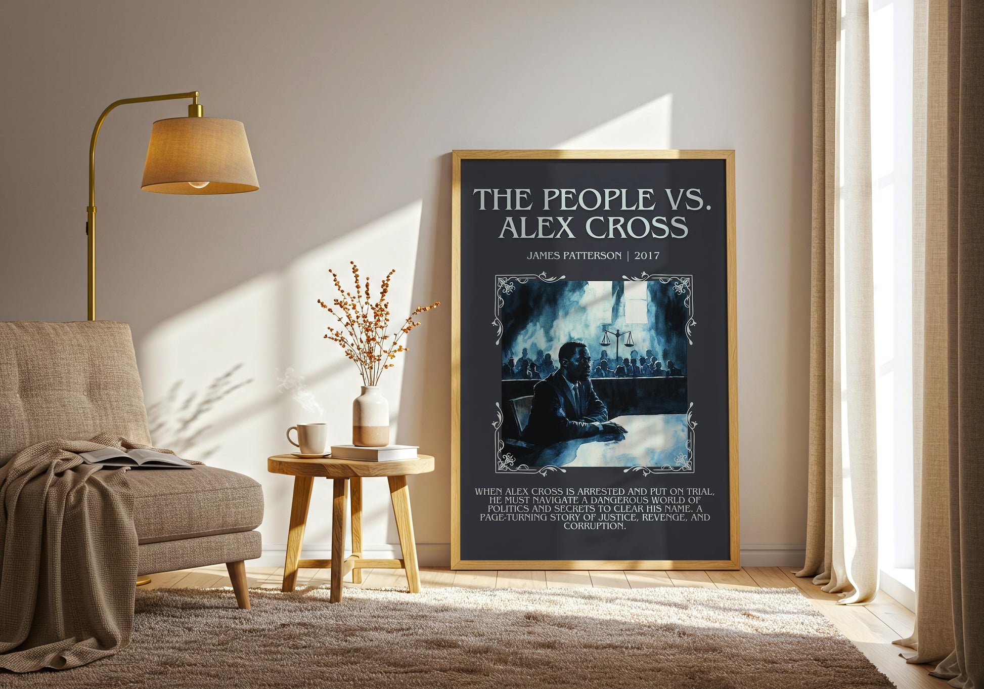 The People vs Alex Cross by James Patterson Descriptive, High Quality Poster Print Free Delivery Wall Art. Author&Blurb Book Artwork. Gift