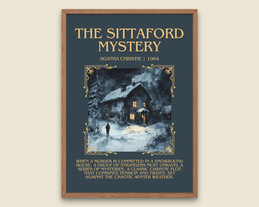 The Sittaford Mystery by Agatha Christie Descriptive, High Quality Poster Print.Free Delivery Wall Art.Author&Blurb Book Artwork.Decor Gift