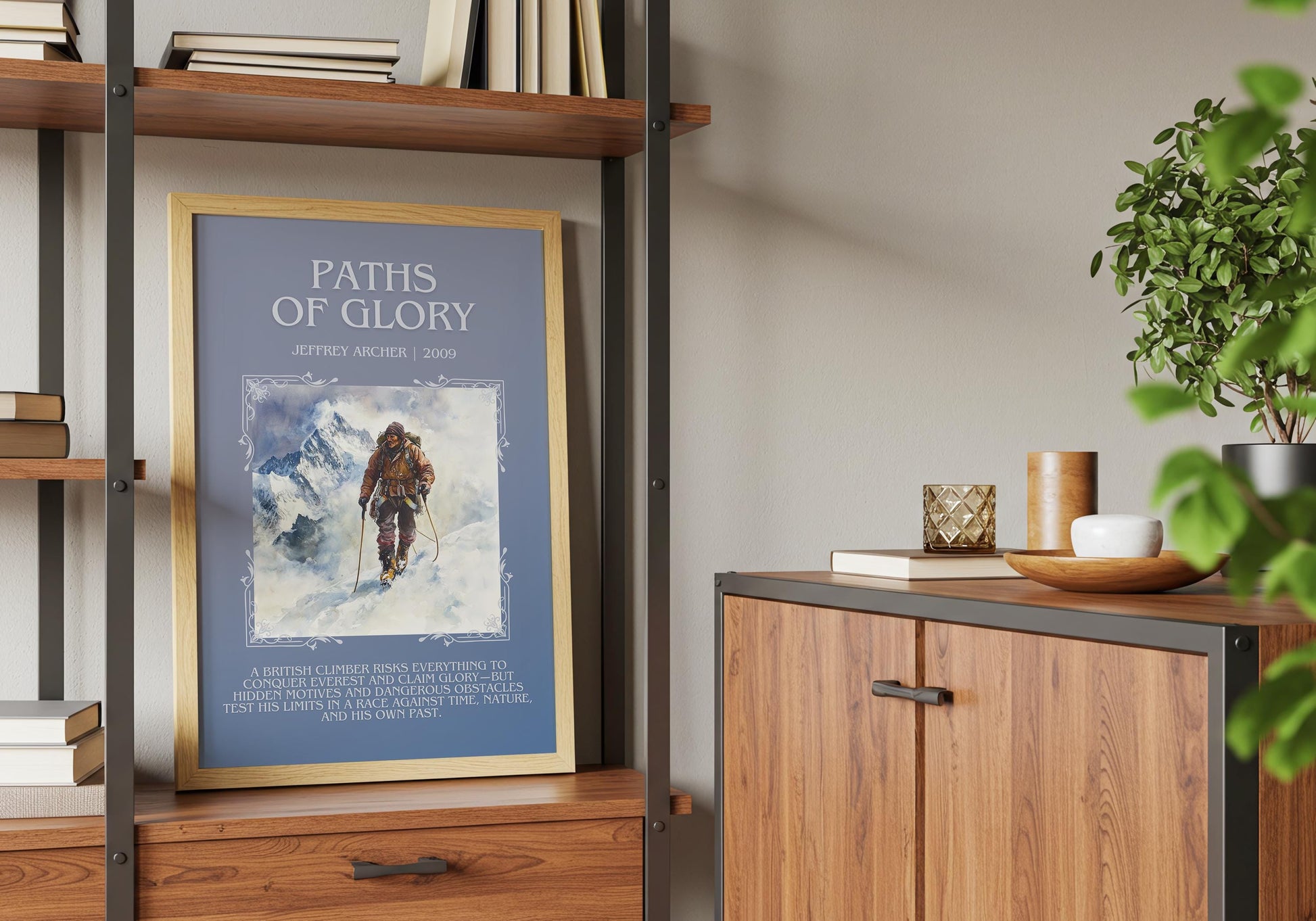 Paths Of Glory by Jeffrey Archer Descriptive, High Quality Poster Print.Free Delivery Wall Art.Author&Blurb Book Artwork. Home Decor