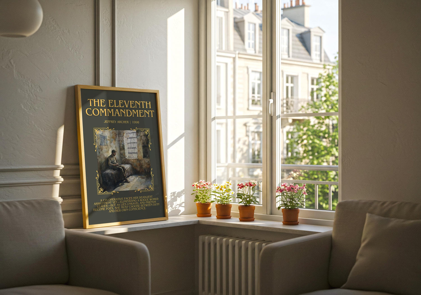 The Eleventh Commandment by Jeffrey Archer Descriptive, High Quality Poster Print.Free Delivery Wall Art.Author&Blurb Book Artwork Novel
