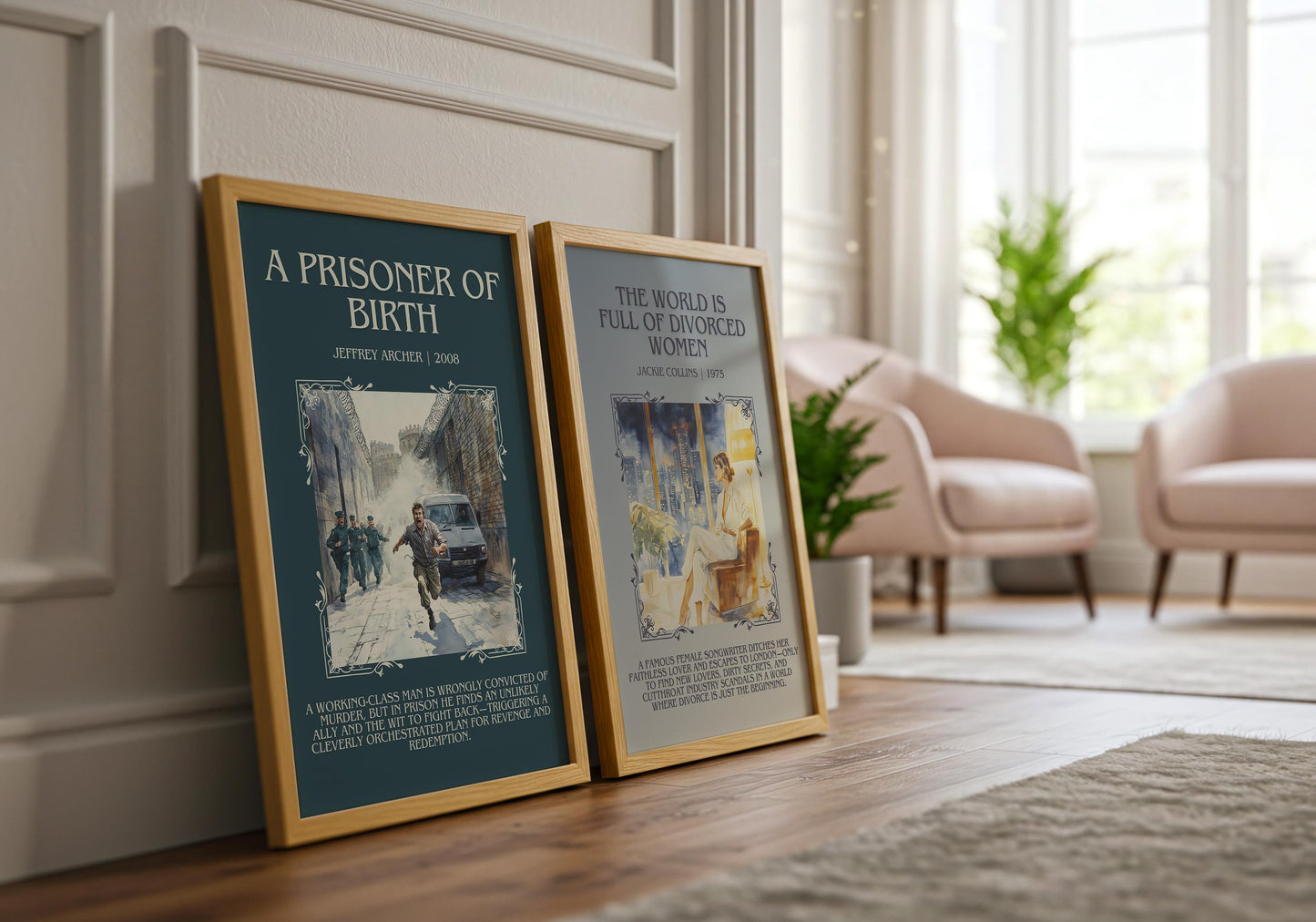 The World Is Full Of Divorced Women by Jackie Collins Descriptive, High Quality Poster Print.Free Delivery Wall Art. Author&Blurb Book Novel