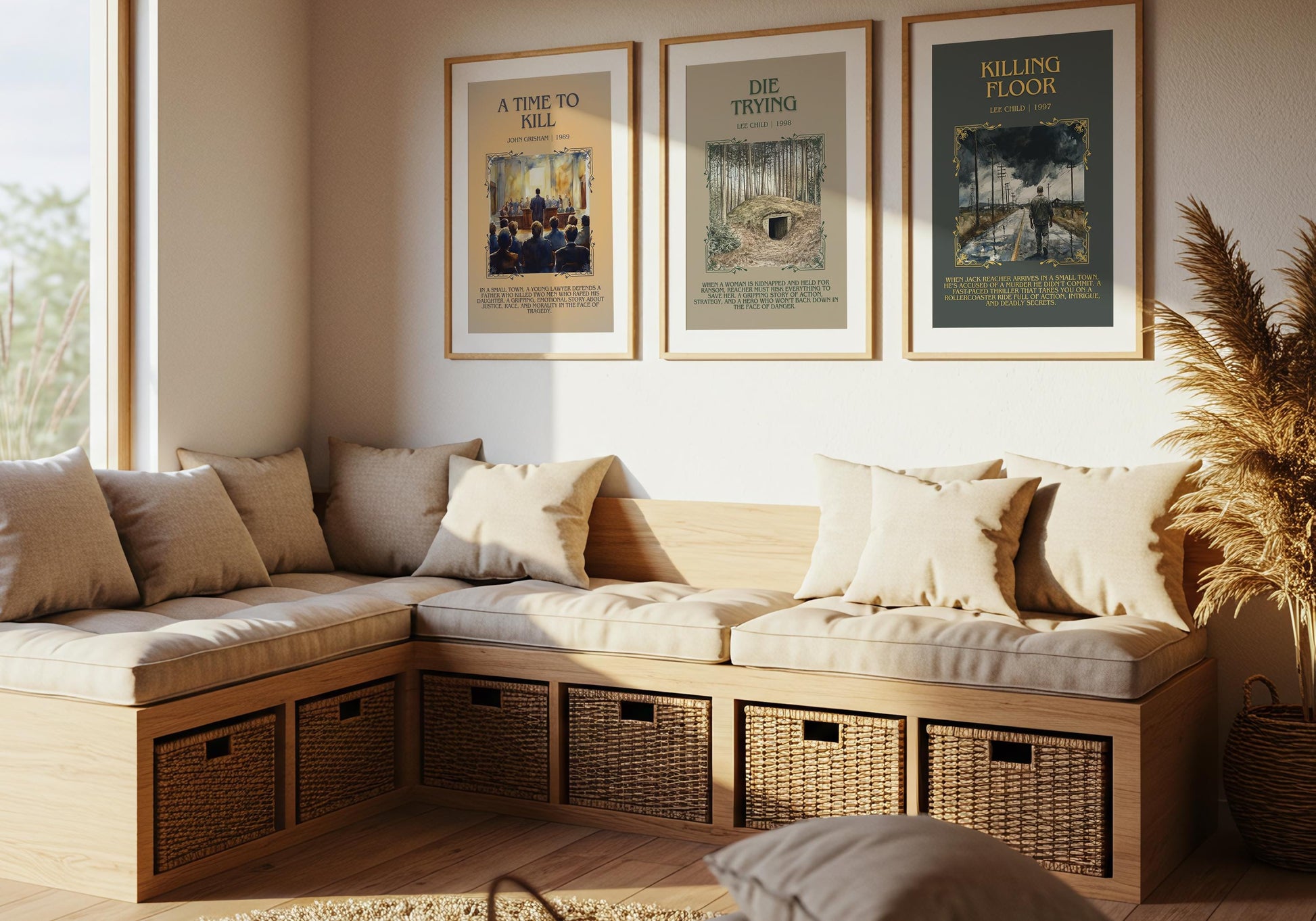 Killing Floor by Lee Child Descriptive, High Quality Poster Print. Free Delivery Wall Art.Author & Blurb Book Artwork. Book Summary Gift
