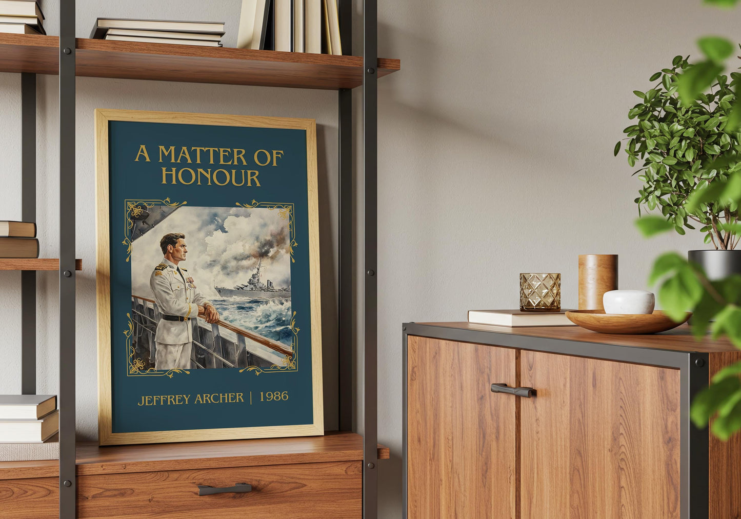 A Matter Of Honour by Jeffrey Archer High Quality Poster Print. Free Delivery Wall Art-Author&Blurb Book Minimalist Home Gift Cover Library