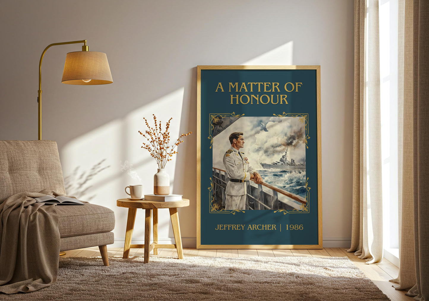 A Matter Of Honour by Jeffrey Archer High Quality Poster Print. Free Delivery Wall Art-Author&Blurb Book Minimalist Home Gift Cover Library