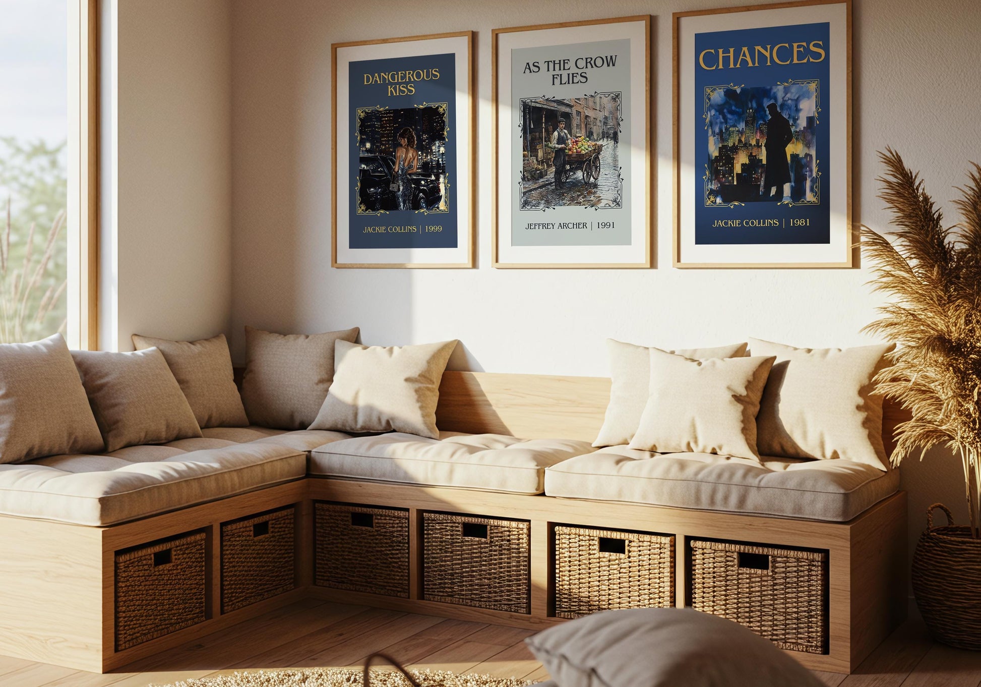Chances by Jackie Collins High Quality Poster Print. Free Delivery Wall Art-Author&Blurb Book Minimalist Home Gift Cover Library Nook Gift