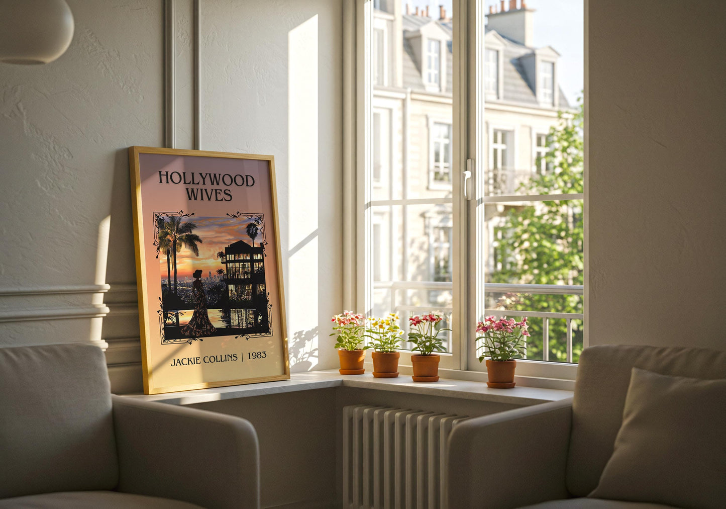 Hollywood Wives by Jackie Collins High Quality Poster Print. Free Delivery Wall Art-Author&Blurb Book Minimalist Home Gift Cover Library