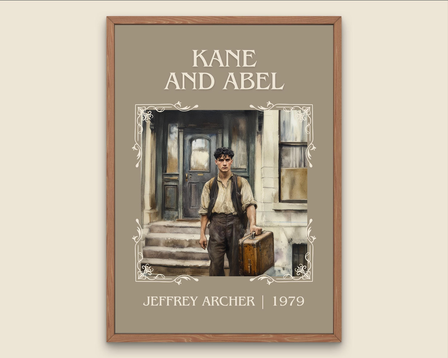 Kane And Abel by Jeffrey Archer High Quality Poster Print. Free Delivery Wall Art-Author&Blurb Book Minimalist Home Gift Cover Library