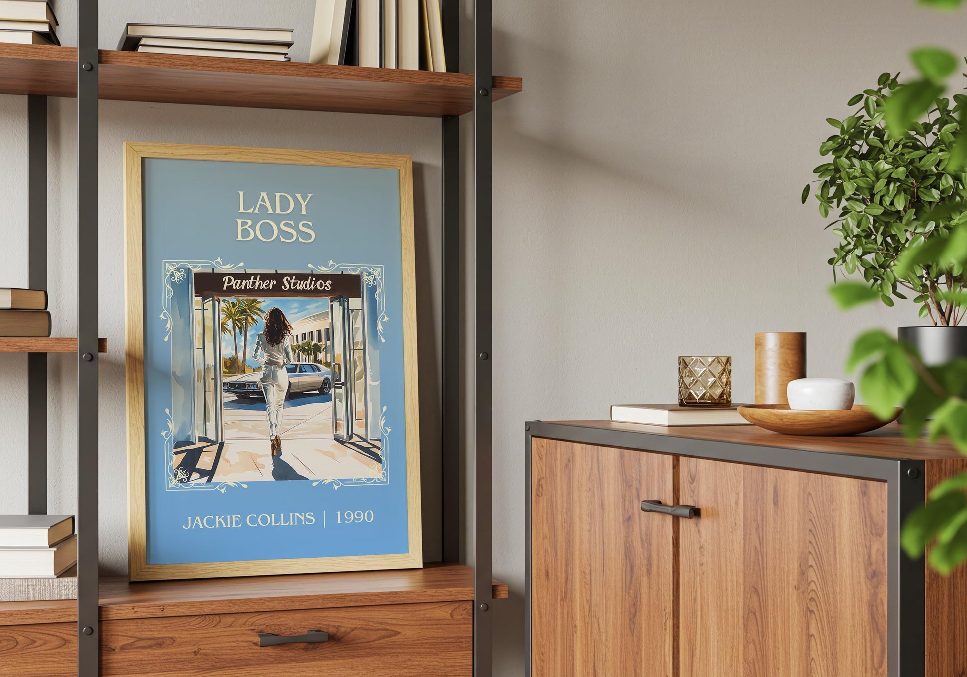 Lady Boss by Jackie Collins High Quality Poster Print-Free Delivery Wall Art-Author&Blurb Book Minimalist Home Gift Cover Library