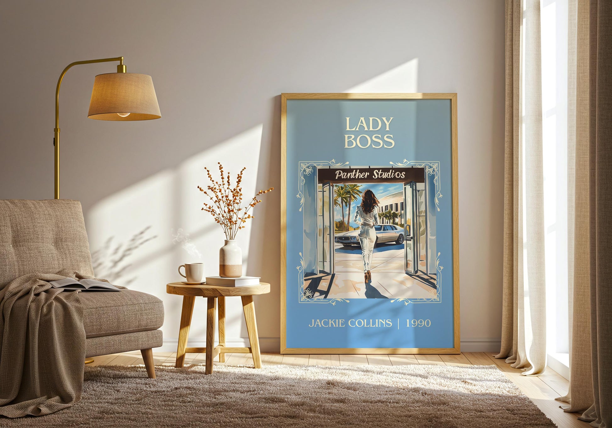 Lady Boss by Jackie Collins High Quality Poster Print-Free Delivery Wall Art-Author&Blurb Book Minimalist Home Gift Cover Library