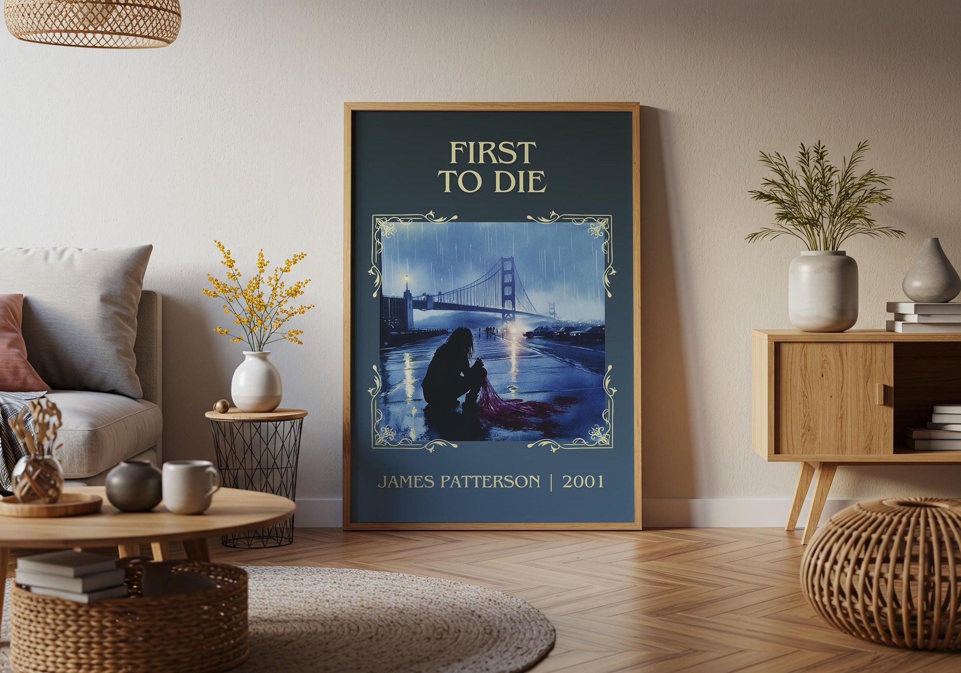 First To Die by James Patterson High Quality Poster Print. Free Delivery Wall Art. Author & Blurb Book/Novel Minimalist Art Gift Decor