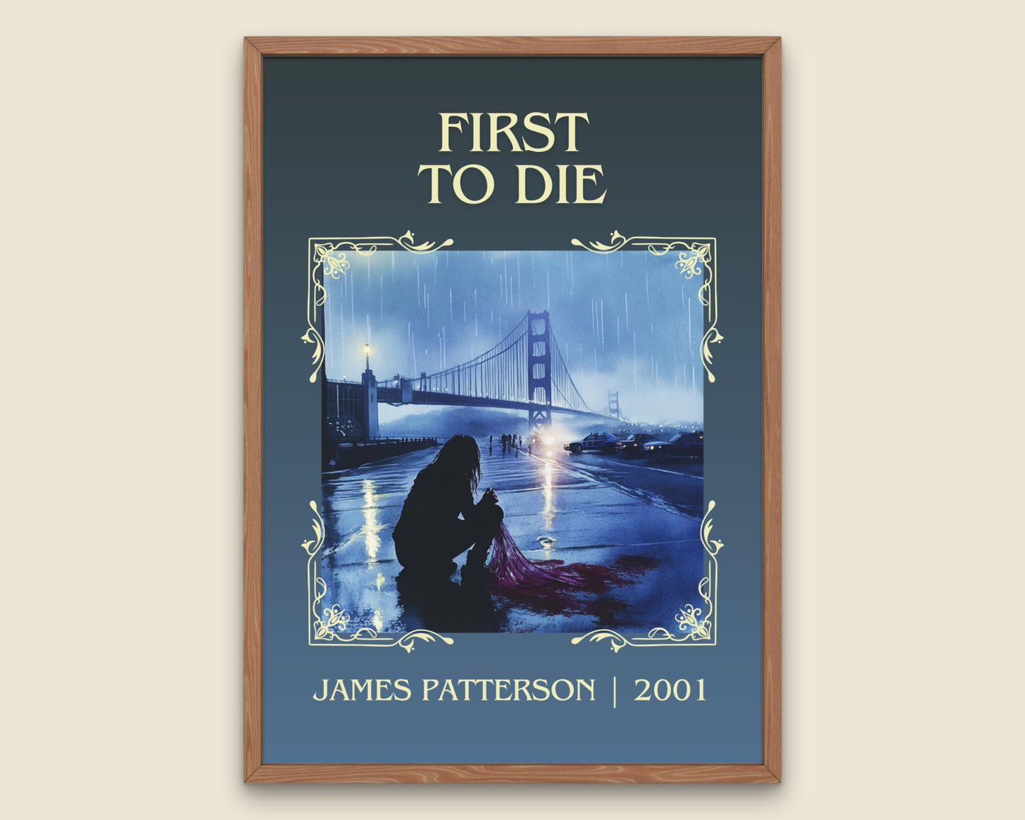 First To Die by James Patterson High Quality Poster Print. Free Delivery Wall Art. Author & Blurb Book/Novel Minimalist Art Gift Decor