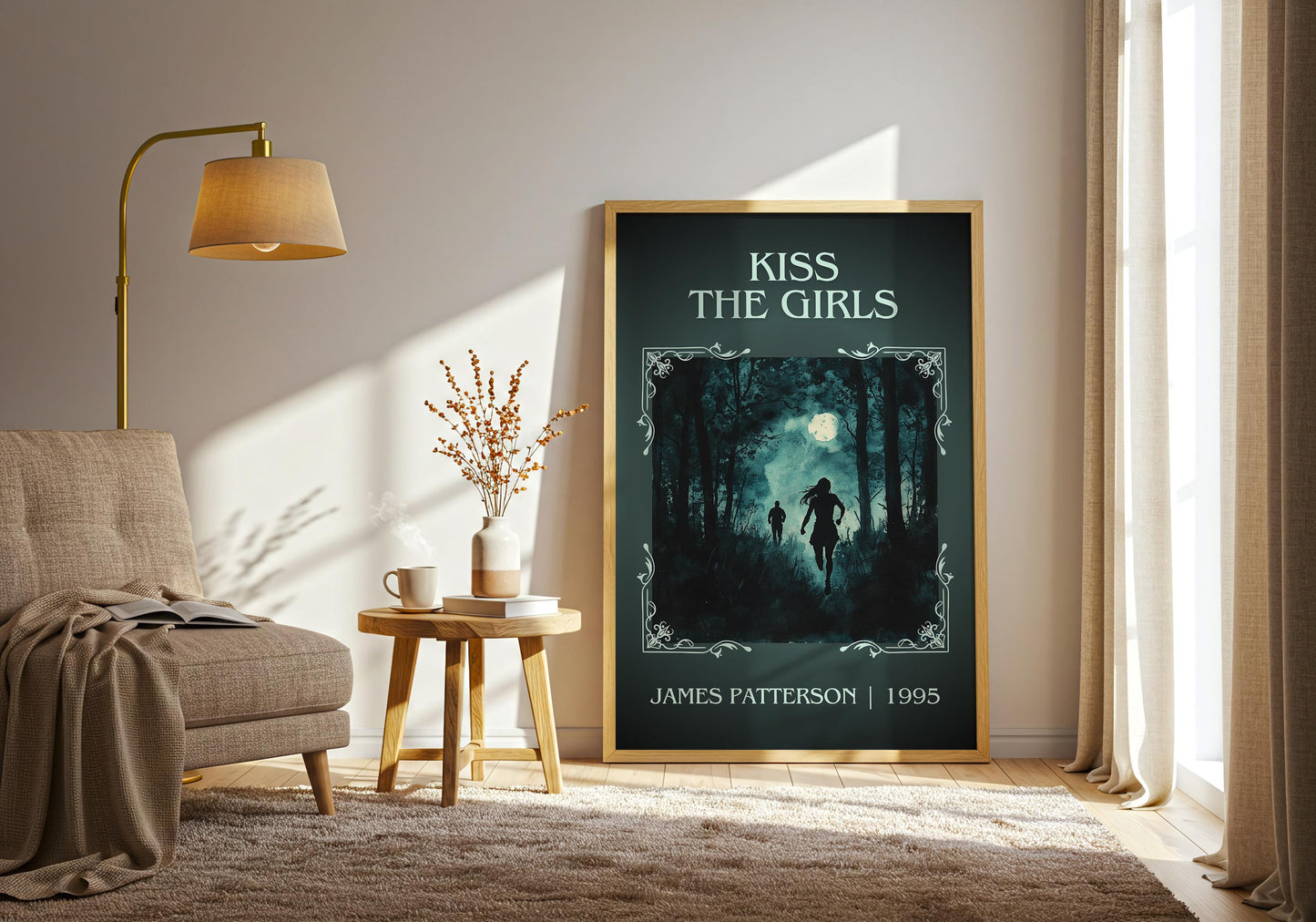 Kiss The Girls by James Patterson High Quality Poster Print. Free Delivery Wall Art. Author & Blurb Book/Novel Minimalist Art Gift Decor