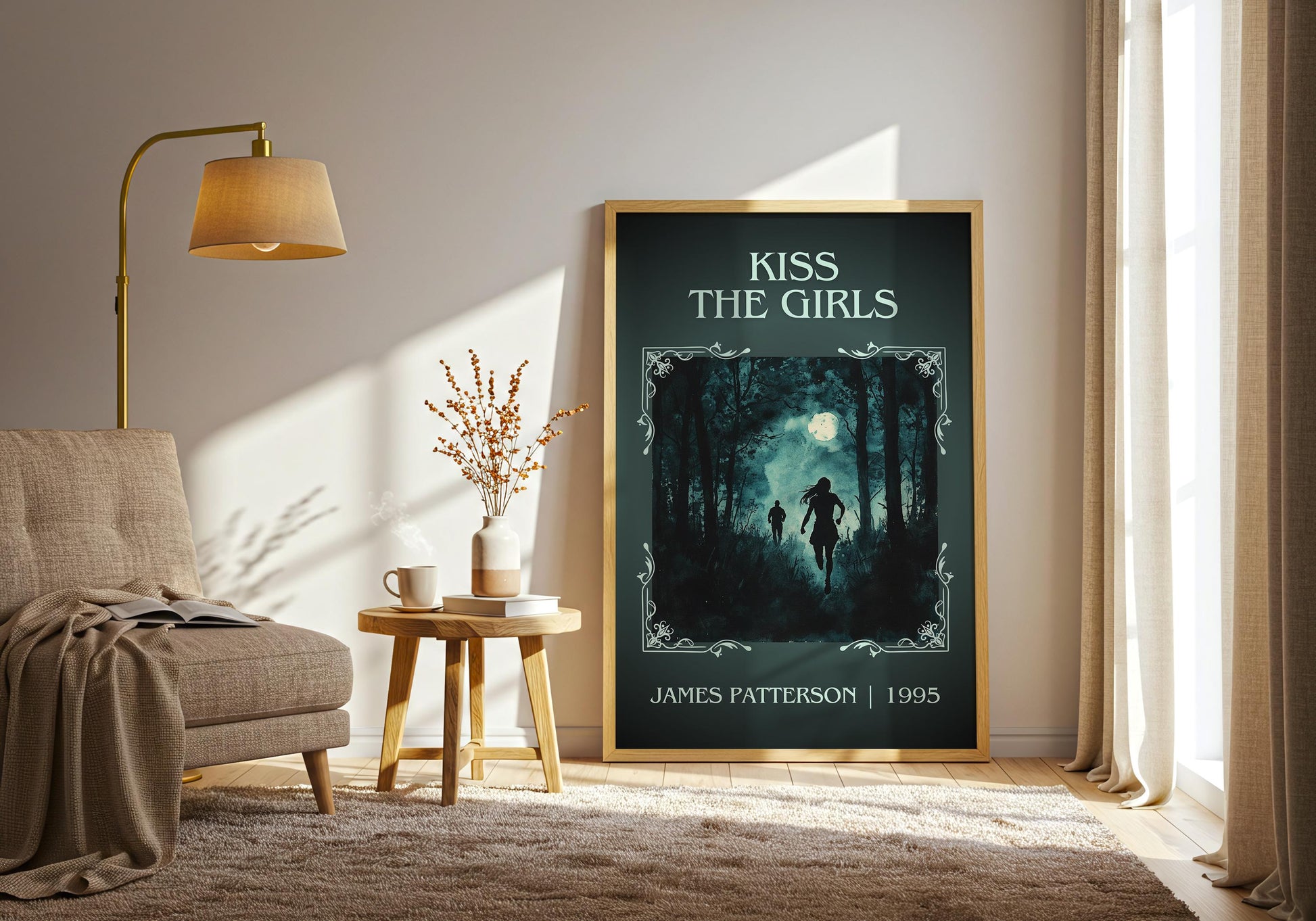 Kiss The Girls by James Patterson High Quality Poster Print. Free Delivery Wall Art. Author & Blurb Book/Novel Minimalist Art Gift Decor
