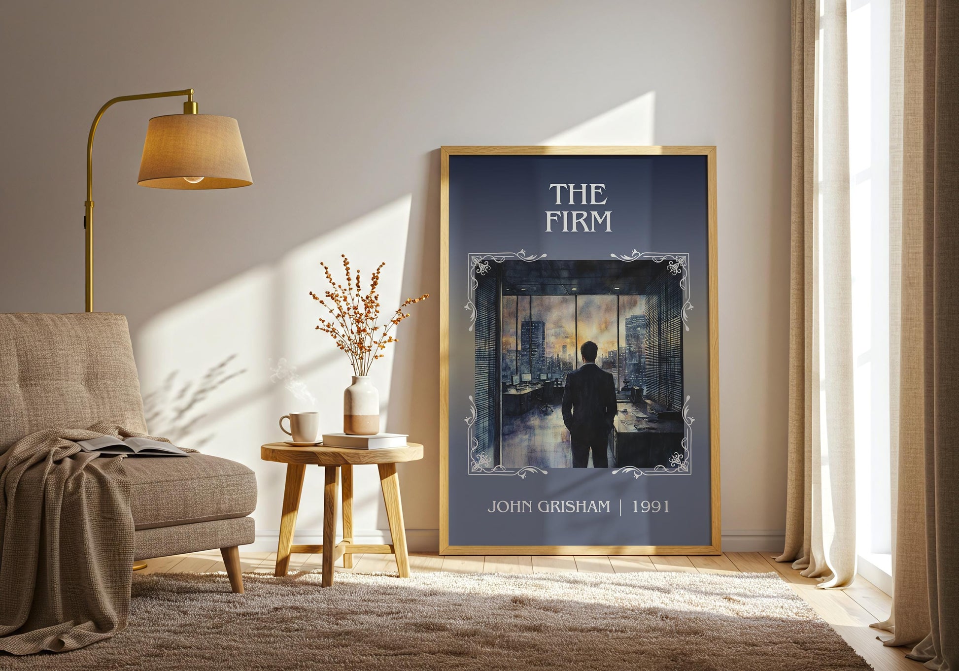 The Firm by John Grisham High Quality Poster Print. Free Delivery Wall Art. Author & Blurb Book/Novel Minimalist Art Gift Decor