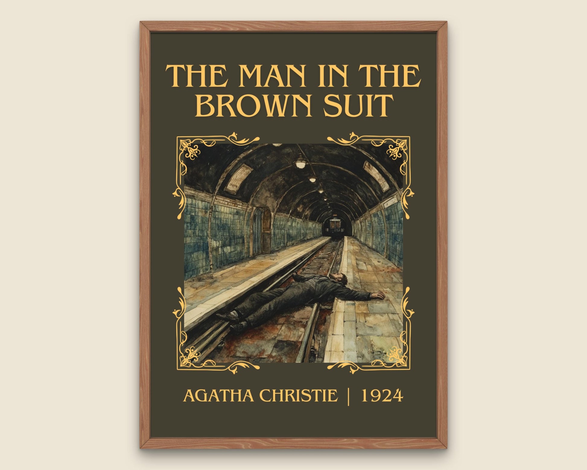 The Man In The Brown Suit by Agatha Christie High Quality Poster Print. Free Delivery Wall Art-Author & Blurb Book/Novel Minimalist Art Gift