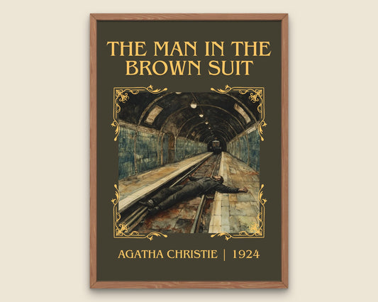 The Man In The Brown Suit by Agatha Christie High Quality Poster Print. Free Delivery Wall Art-Author & Blurb Book/Novel Minimalist Art Gift