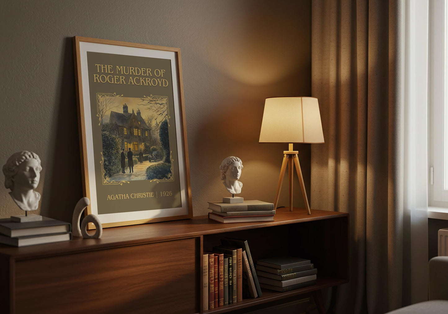 The Murder Of Roger Ackroyd by Agatha Christie High Quality Poster Print. Free Delivery Wall Art-Author&Blurb Book/Novel Minimalist Art Gift