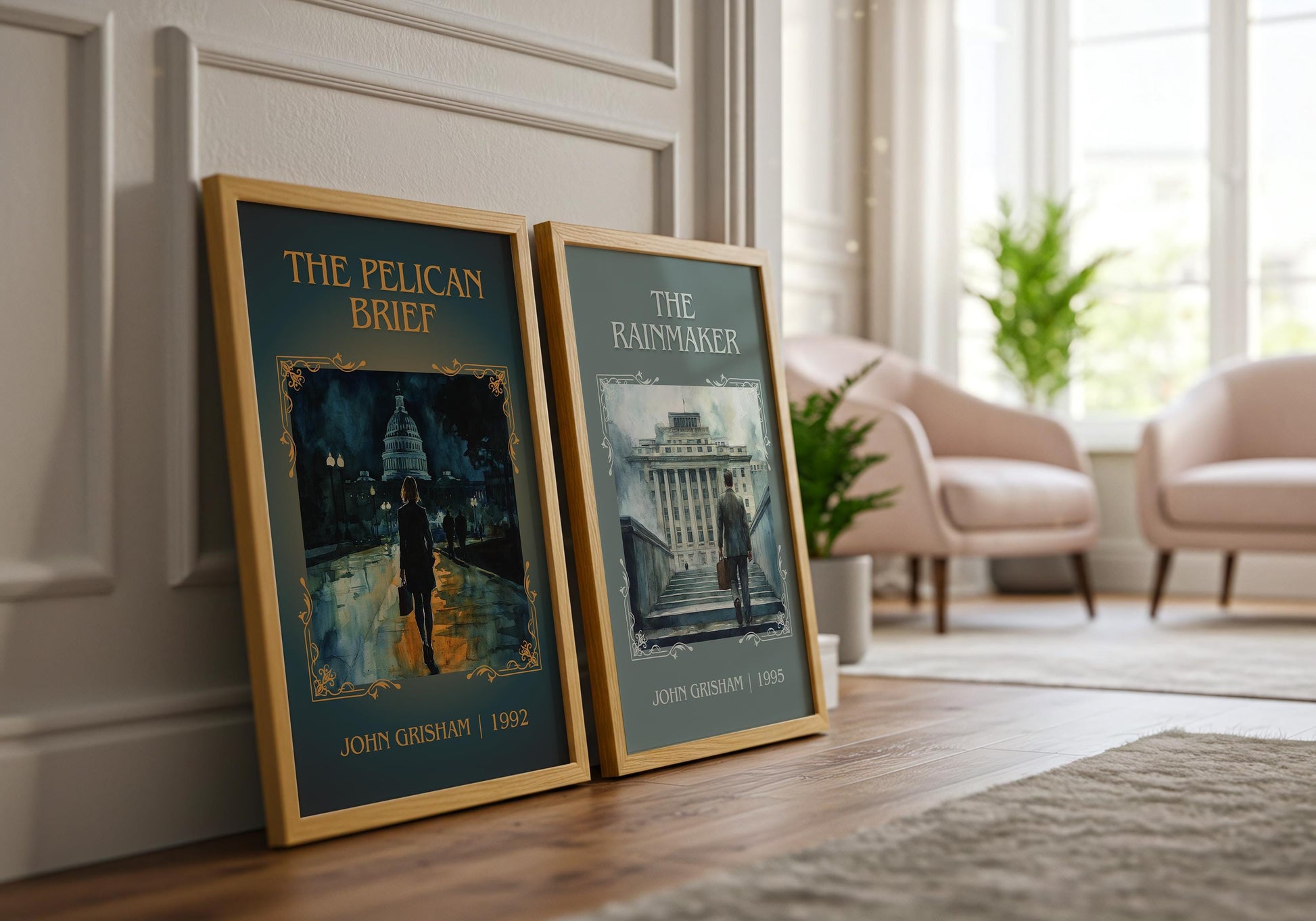 The Pelican Brief by John Grisham High Quality Poster Print. Free Delivery Wall Art-Author & Blurb Book/Novel Minimalist Art Gift