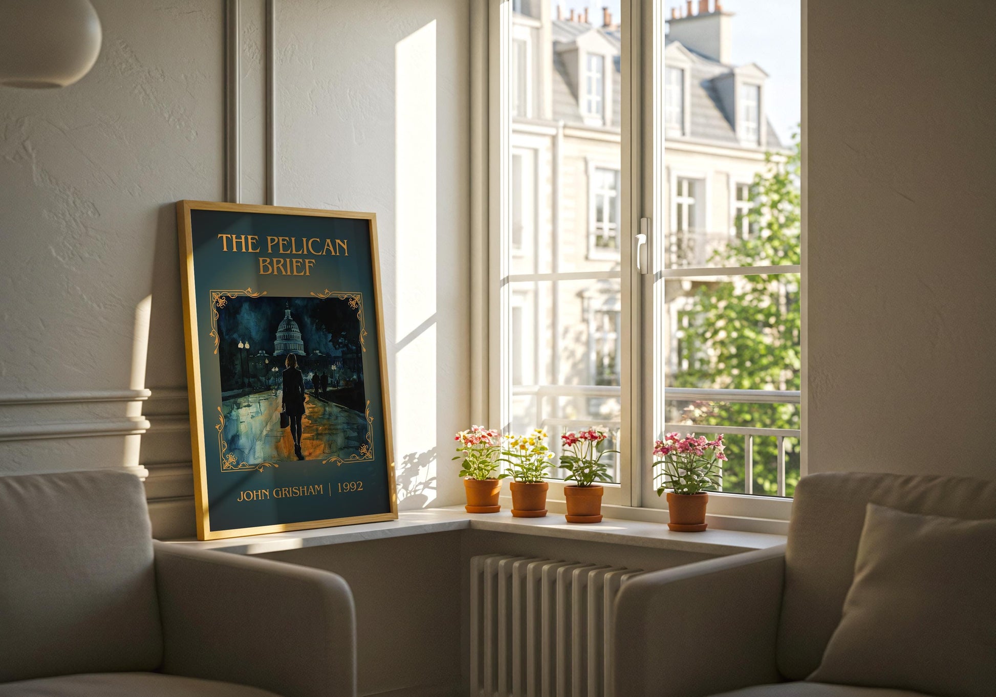 The Pelican Brief by John Grisham High Quality Poster Print. Free Delivery Wall Art-Author & Blurb Book/Novel Minimalist Art Gift
