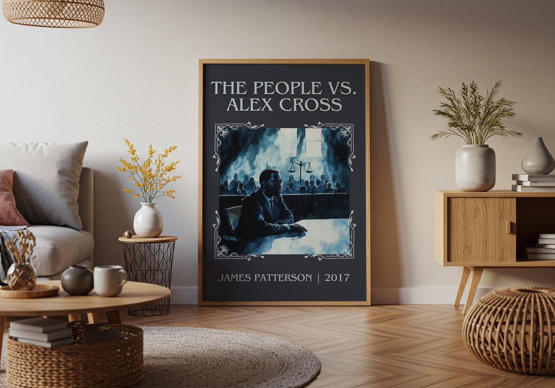 The People vs Alex Cross by James Patterson High Quality Poster Print. Free Delivery Wall Art-Author & Blurb Book/Novel Minimalist Art Gift