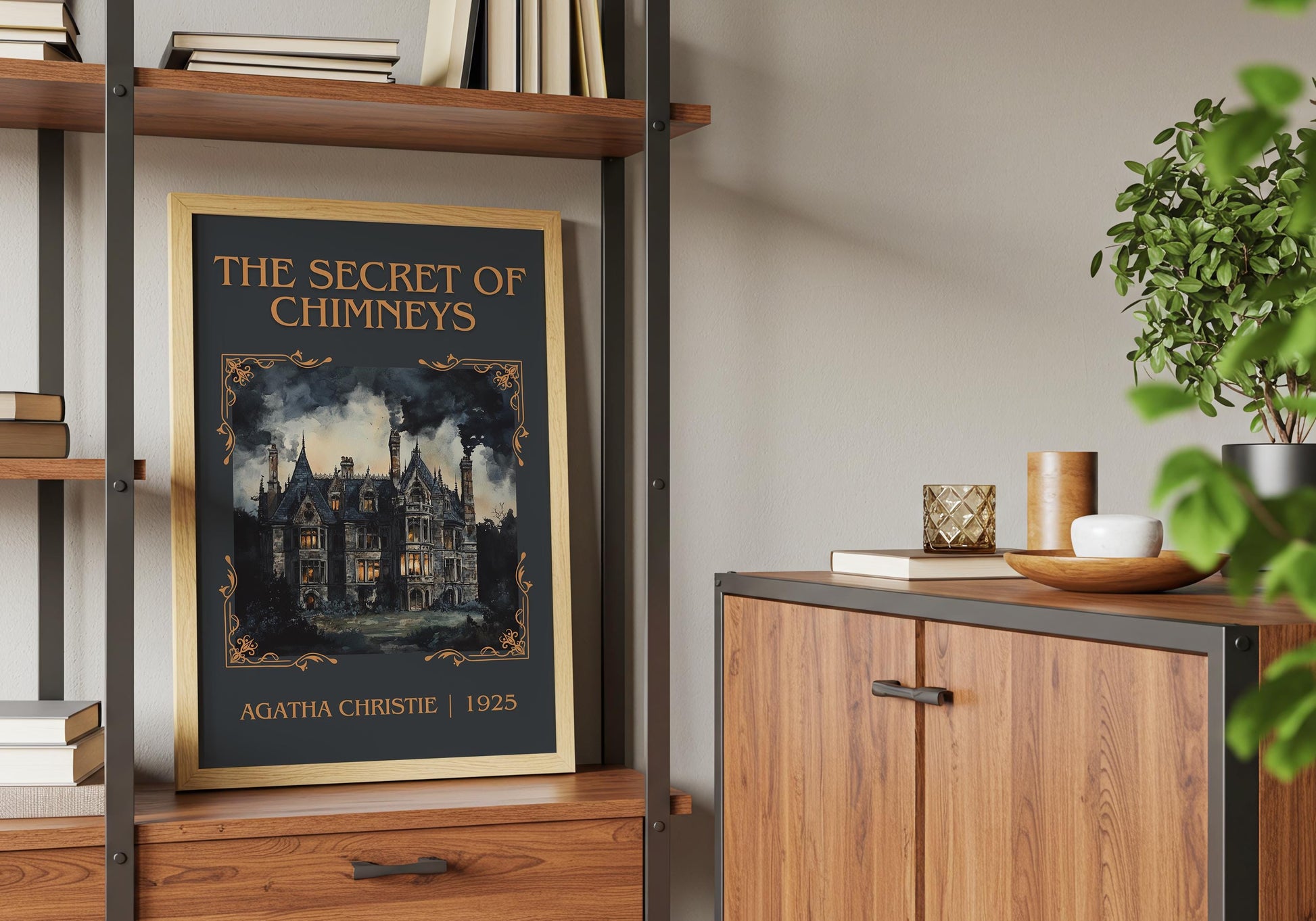The Secret Of Chimneys by Agatha Christie High Quality Poster Print. Free Delivery Wall Art-Author & Blurb Book/Novel Minimalist Art Gift