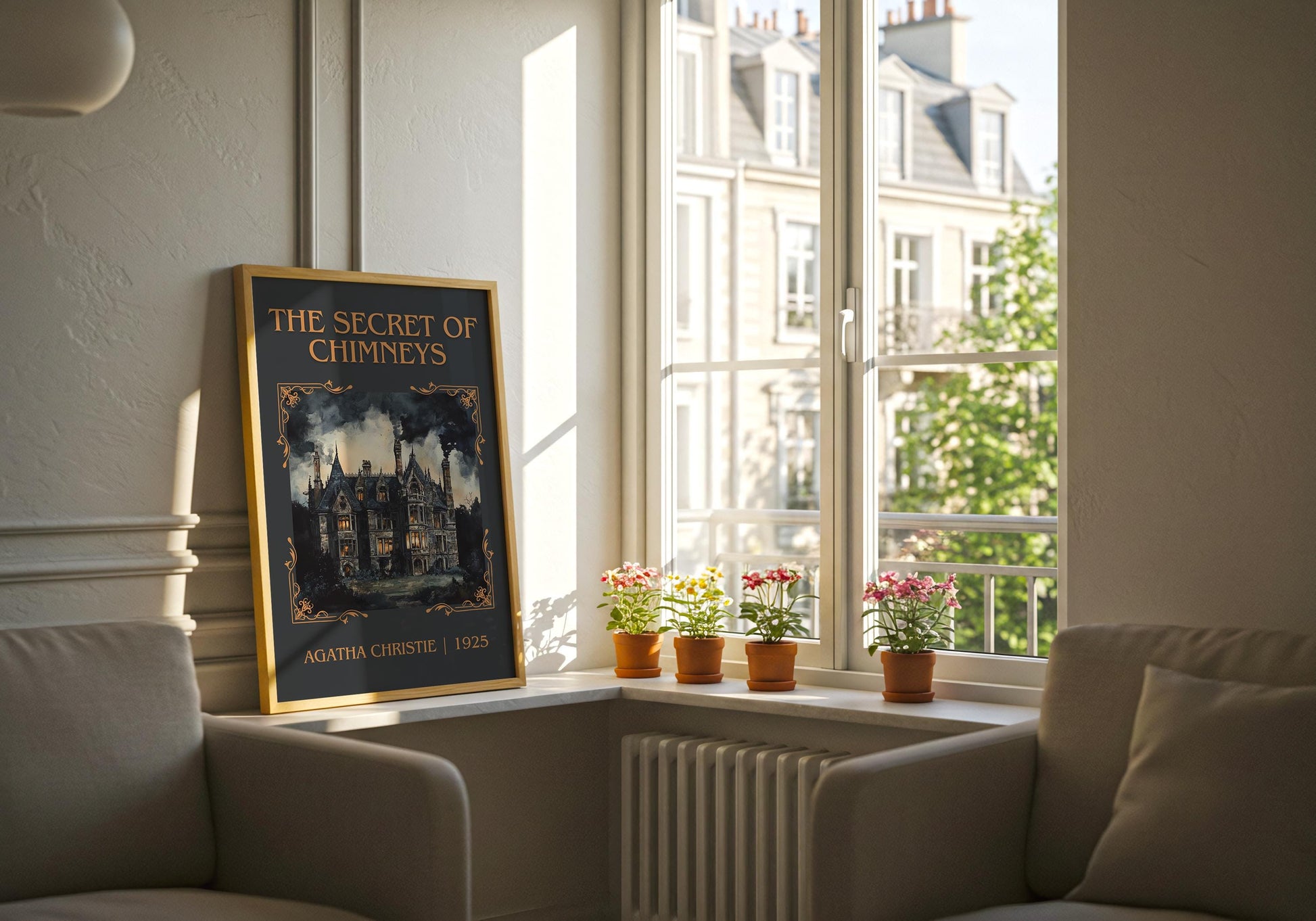 The Secret Of Chimneys by Agatha Christie High Quality Poster Print. Free Delivery Wall Art-Author & Blurb Book/Novel Minimalist Art Gift