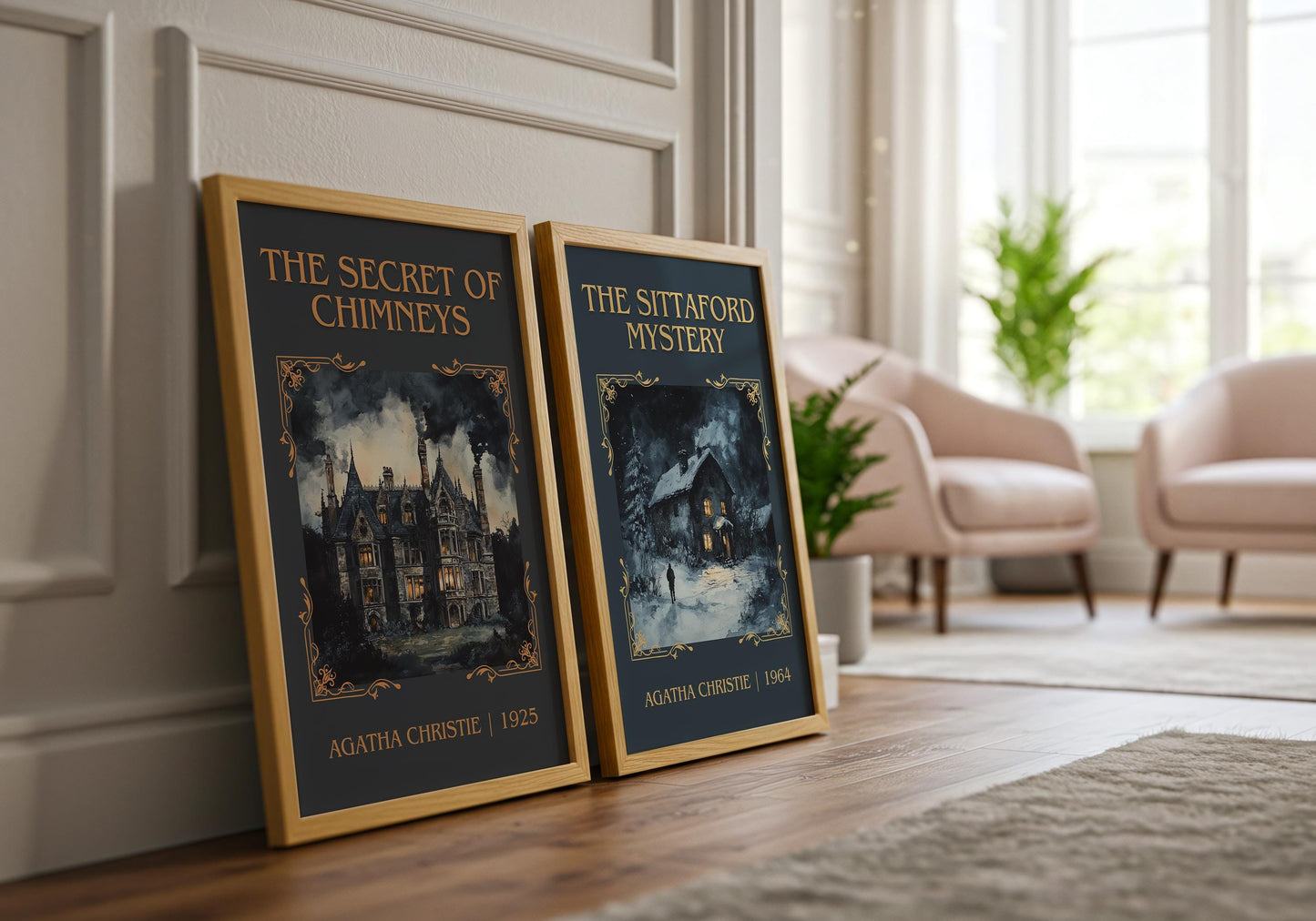 The Secret Of Chimneys by Agatha Christie High Quality Poster Print. Free Delivery Wall Art-Author & Blurb Book/Novel Minimalist Art Gift
