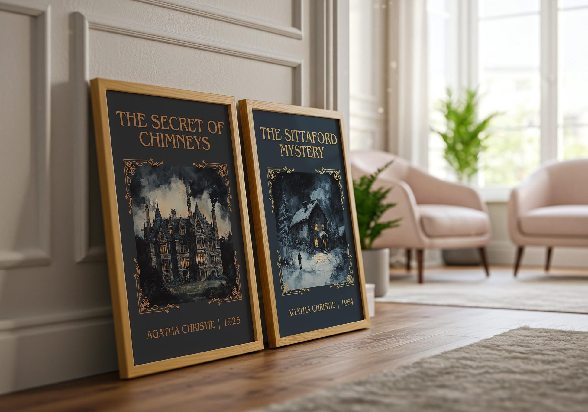 The Secret Of Chimneys by Agatha Christie High Quality Poster Print. Free Delivery Wall Art-Author & Blurb Book/Novel Minimalist Art Gift