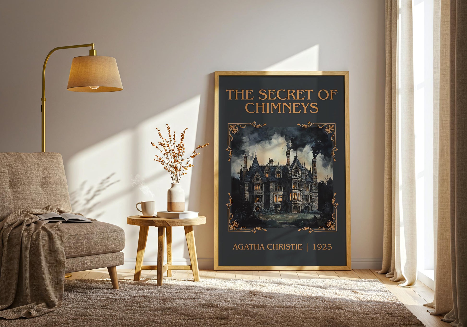 The Secret Of Chimneys by Agatha Christie High Quality Poster Print. Free Delivery Wall Art-Author & Blurb Book/Novel Minimalist Art Gift