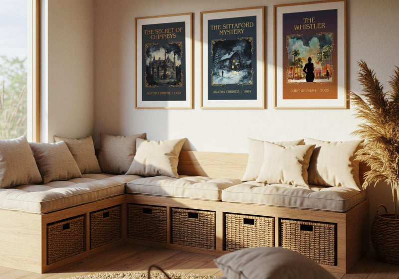 The Sittaford Mystery classic book art book poster framed on wall – mystery wall art