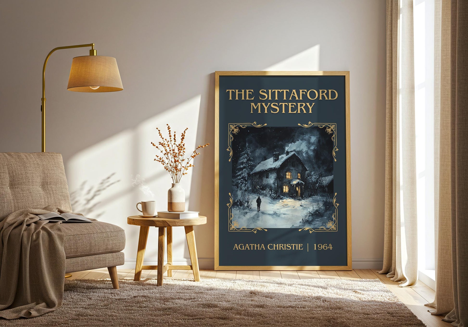 The Sittaford Mystery by Agatha Christie High Quality Poster Print. Free Delivery Wall Art-Author & Blurb Book/Novel Minimalist Art Gift