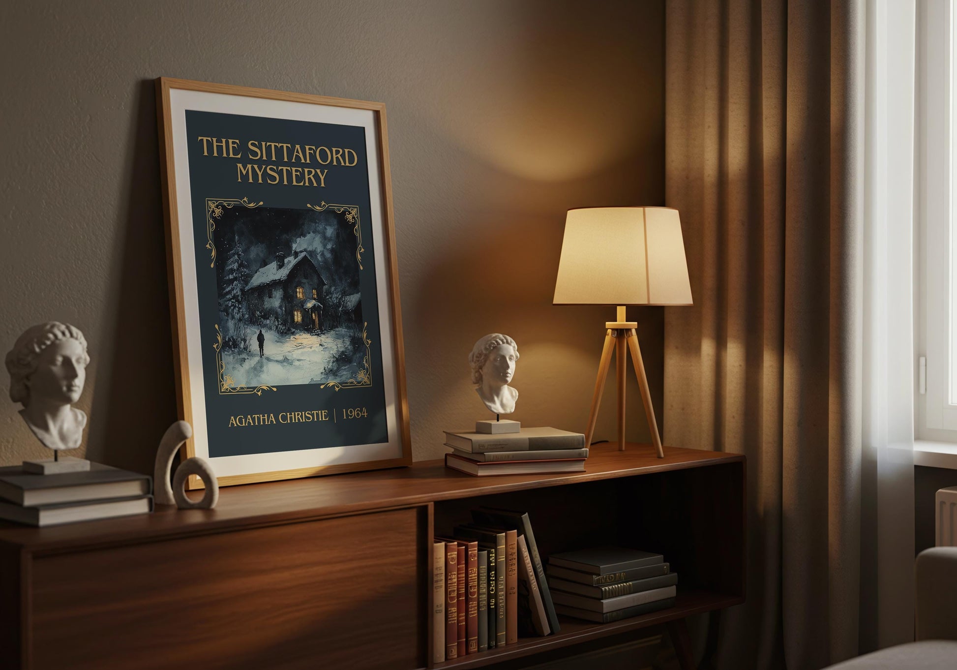 The Sittaford Mystery by Agatha Christie High Quality Poster Print. Free Delivery Wall Art-Author & Blurb Book/Novel Minimalist Art Gift
