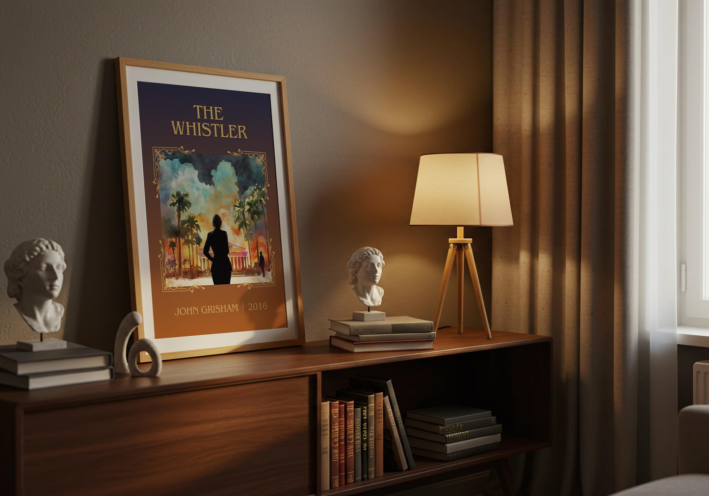 The Whistler by John Grisham High Quality Poster Print. Free Delivery Wall Art-Author & Blurb Book/Novel Minimalist Art Gift